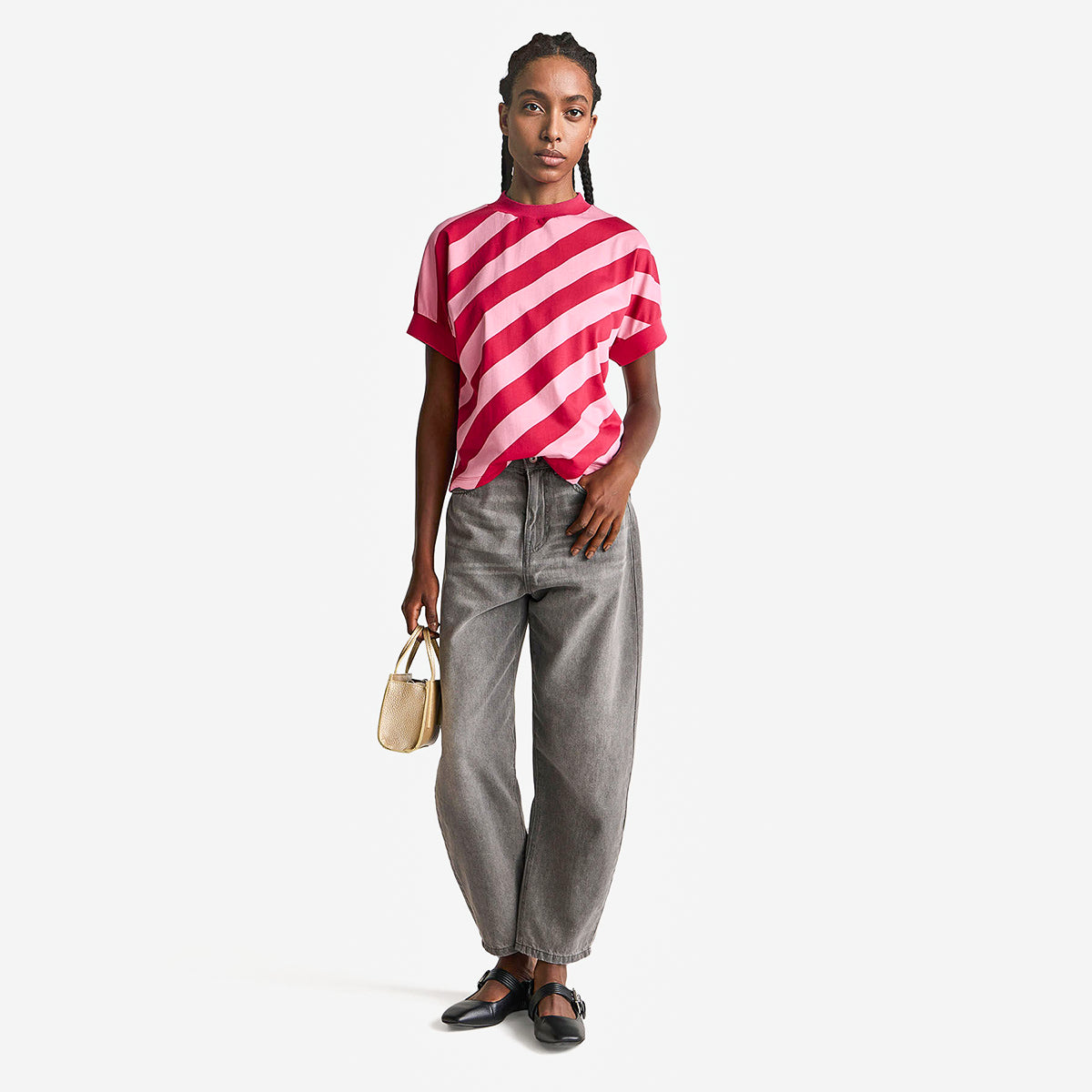 United Colors Of Benetton Woman Regimental Striped T-Shirt | LEVISONS