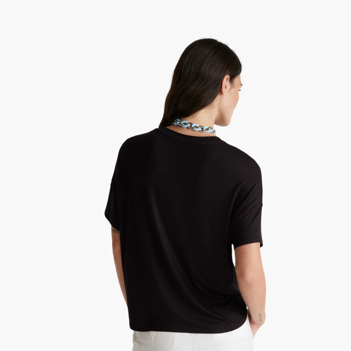 United Colors Of Benetton Woman Slim Fit T-Shirt In Stretch Viscose | LEVISONS