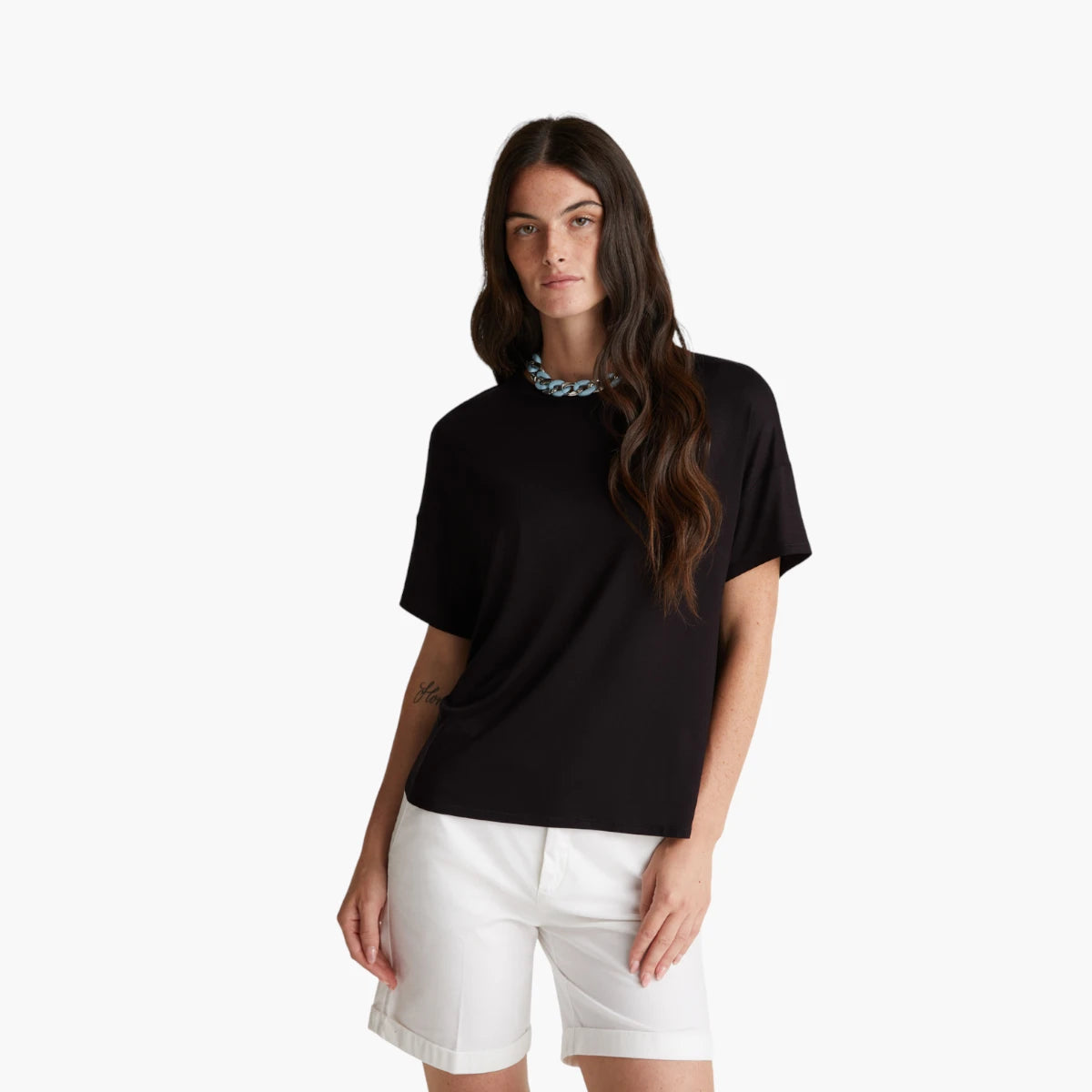 United Colors Of Benetton Woman Slim Fit T-Shirt In Stretch Viscose | LEVISONS