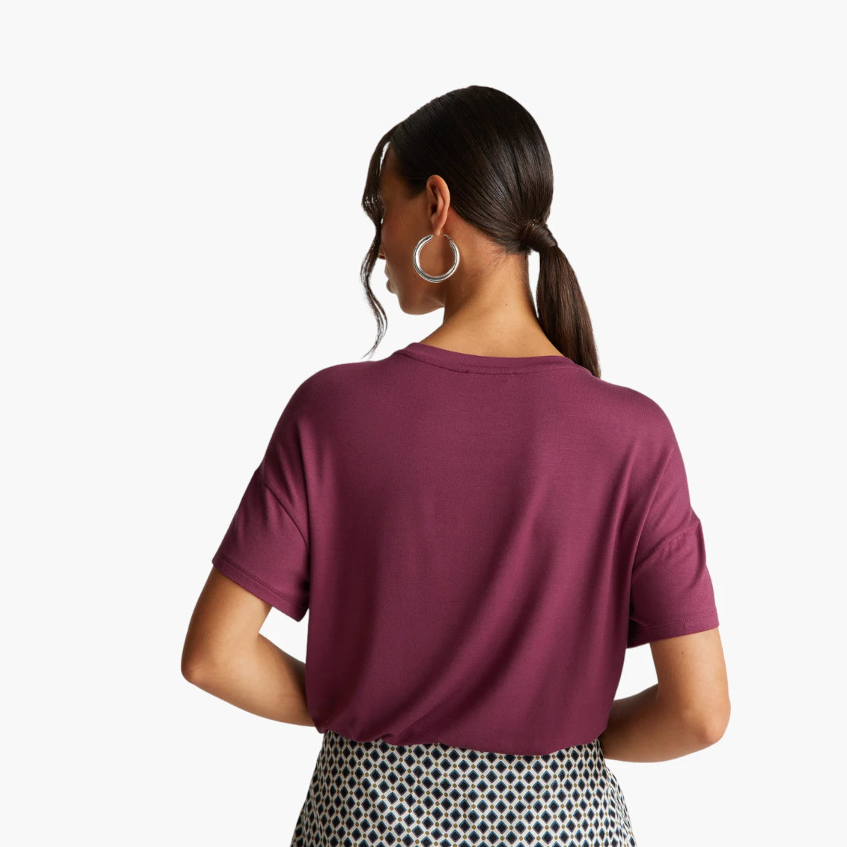 United Colors Of Benetton Woman Slim Fit T-Shirt In Stretch Viscose | LEVISONS