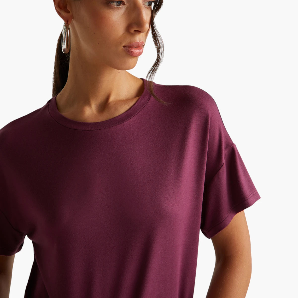United Colors Of Benetton Woman Slim Fit T-Shirt In Stretch Viscose | LEVISONS