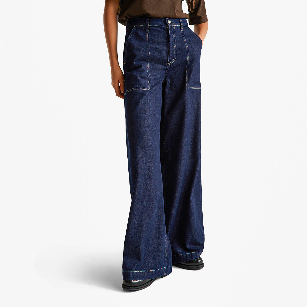 United Colors Of Benetton Woman Wide-Leg Jeans With Pockets | LEVISONS
