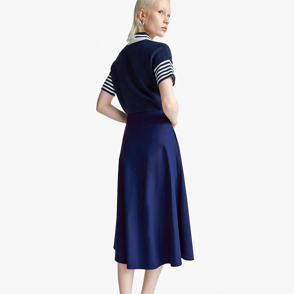 United Colors Of Benetton Woman Midi Skirt With Stripe Insert | LEVISONS