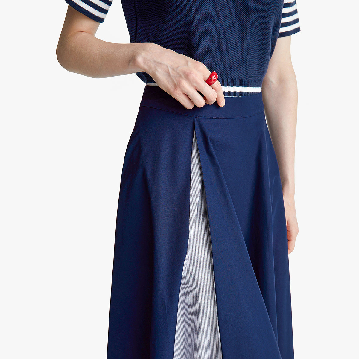 United Colors Of Benetton Woman Midi Skirt With Stripe Insert | LEVISONS