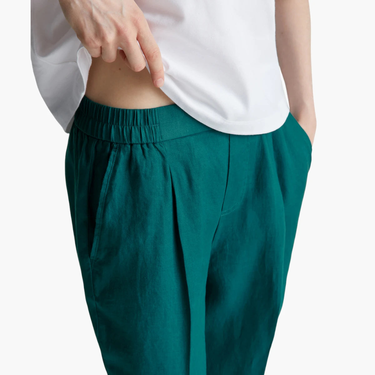 United Colors Of Benetton Woman Regular Fit Pure Linen Trousers | LEVISONS