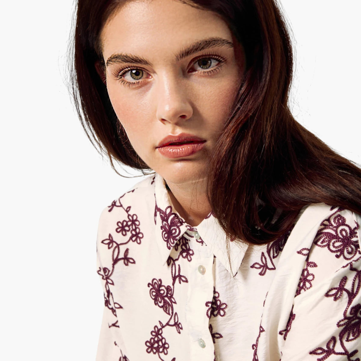 United Colors Of Benetton Woman Shirt With Flower Embroidery | LEVISONS
