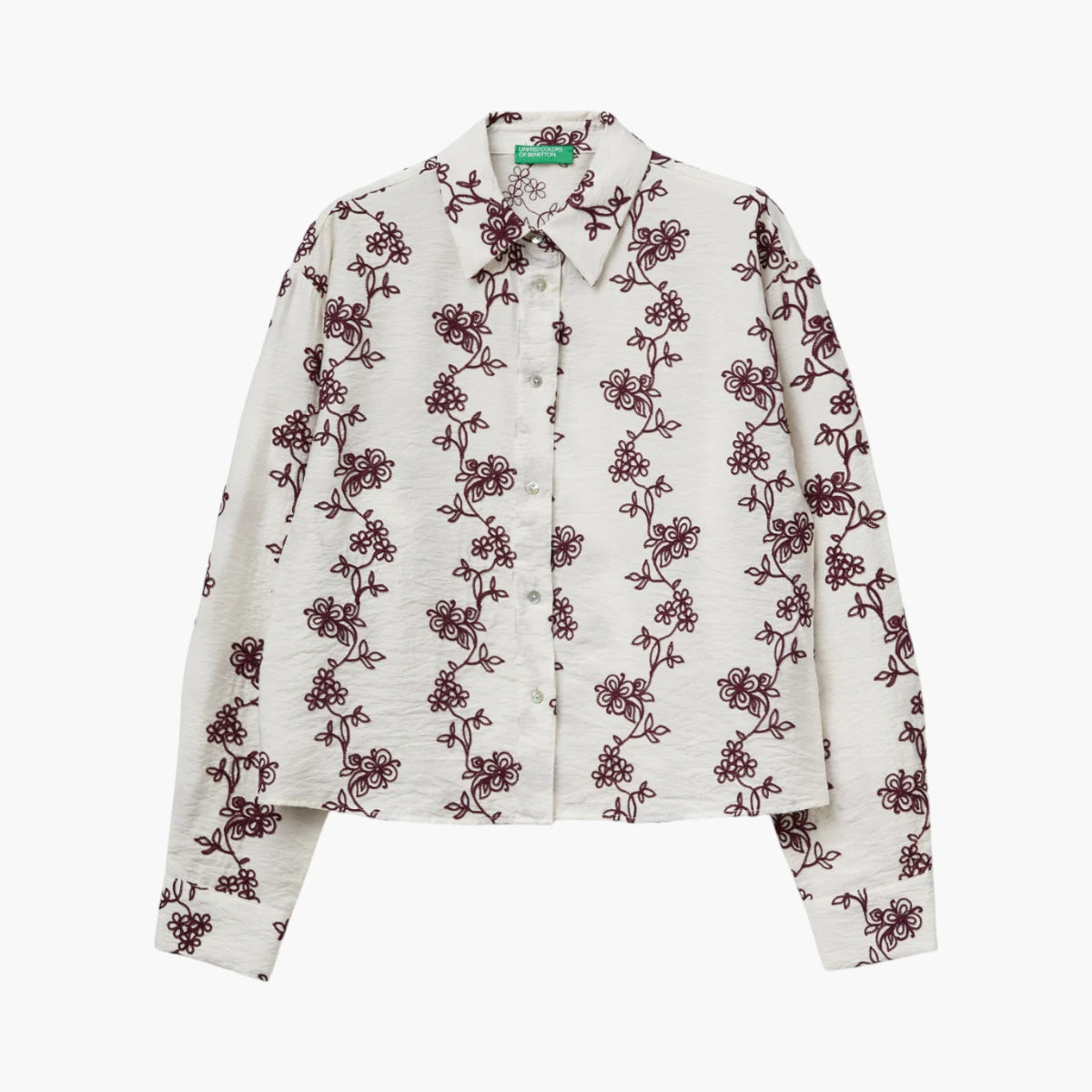 United Colors Of Benetton Woman Shirt With Flower Embroidery | LEVISONS
