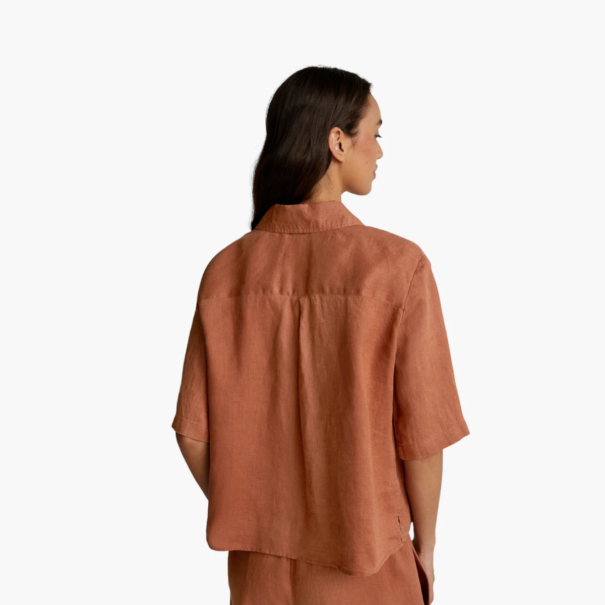 United Colors Of Benetton Woman Short Shirt In Pure Linen | LEVISONS
