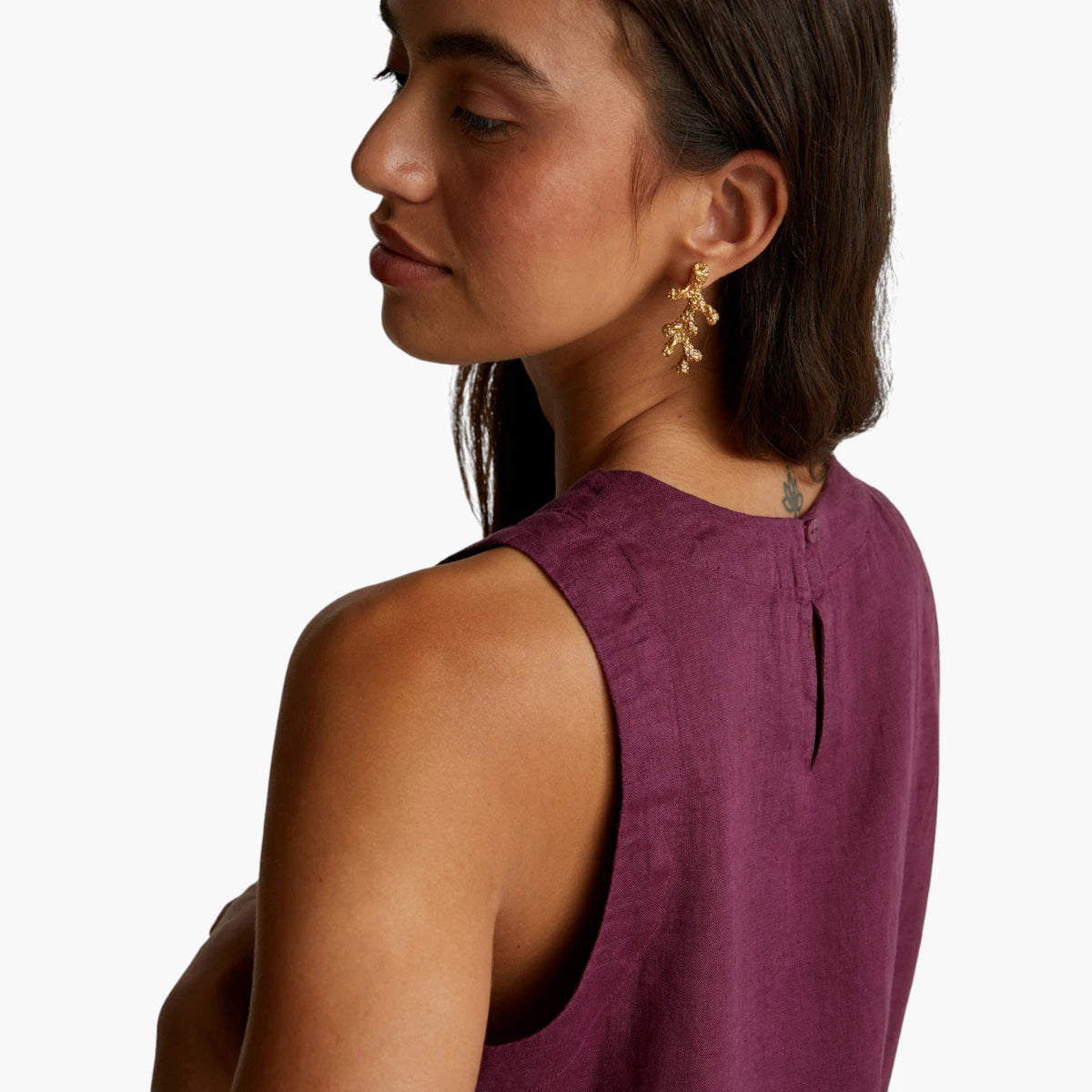United Colors Of Benetton Woman Sleeveless Top In Pure Linen | LEVISONS