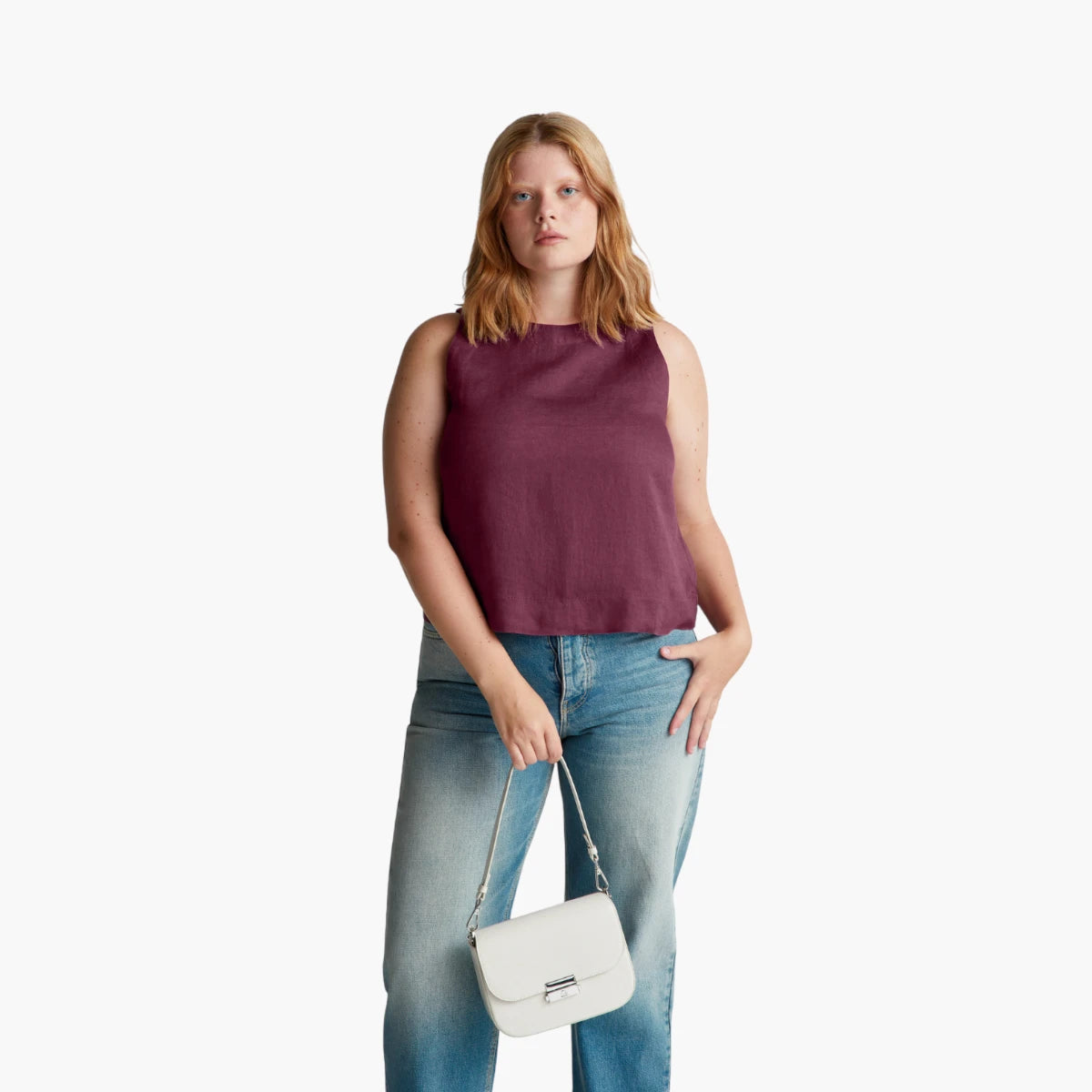 United Colors Of Benetton Woman Sleeveless Top In Pure Linen | LEVISONS