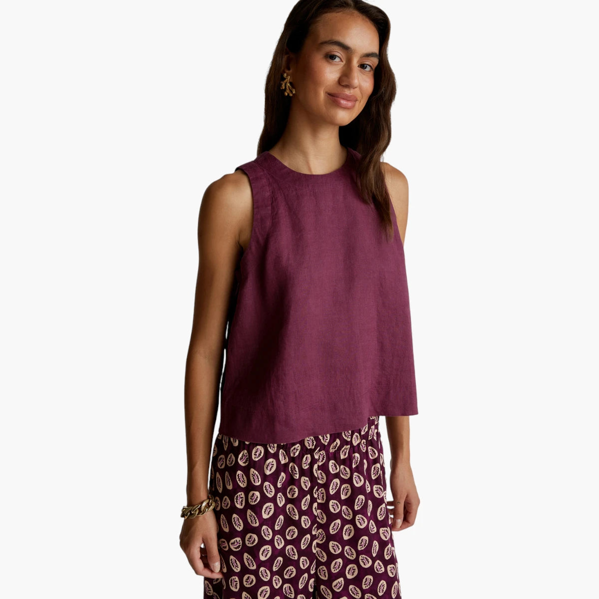 United Colors Of Benetton Woman Sleeveless Top In Pure Linen | LEVISONS