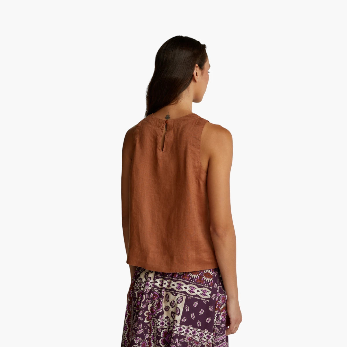 United Colors Of Benetton Woman Sleeveless Top In Pure Linen | LEVISONS