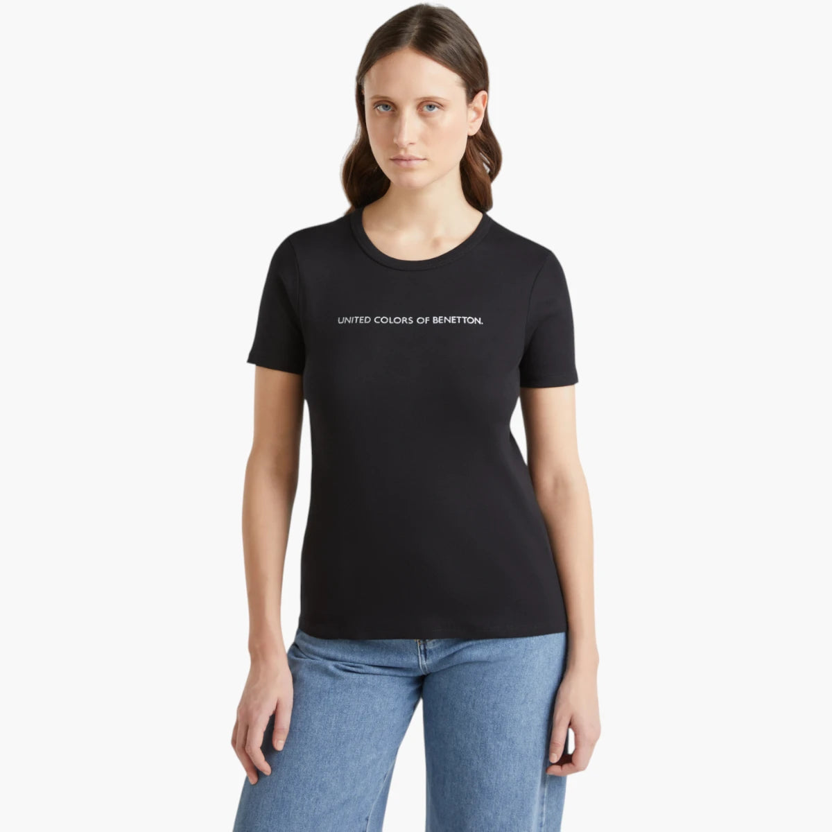 United Colors Of Benetton T-Shirt In 100% Cotton With Glitter Print Logo | LEVISONS