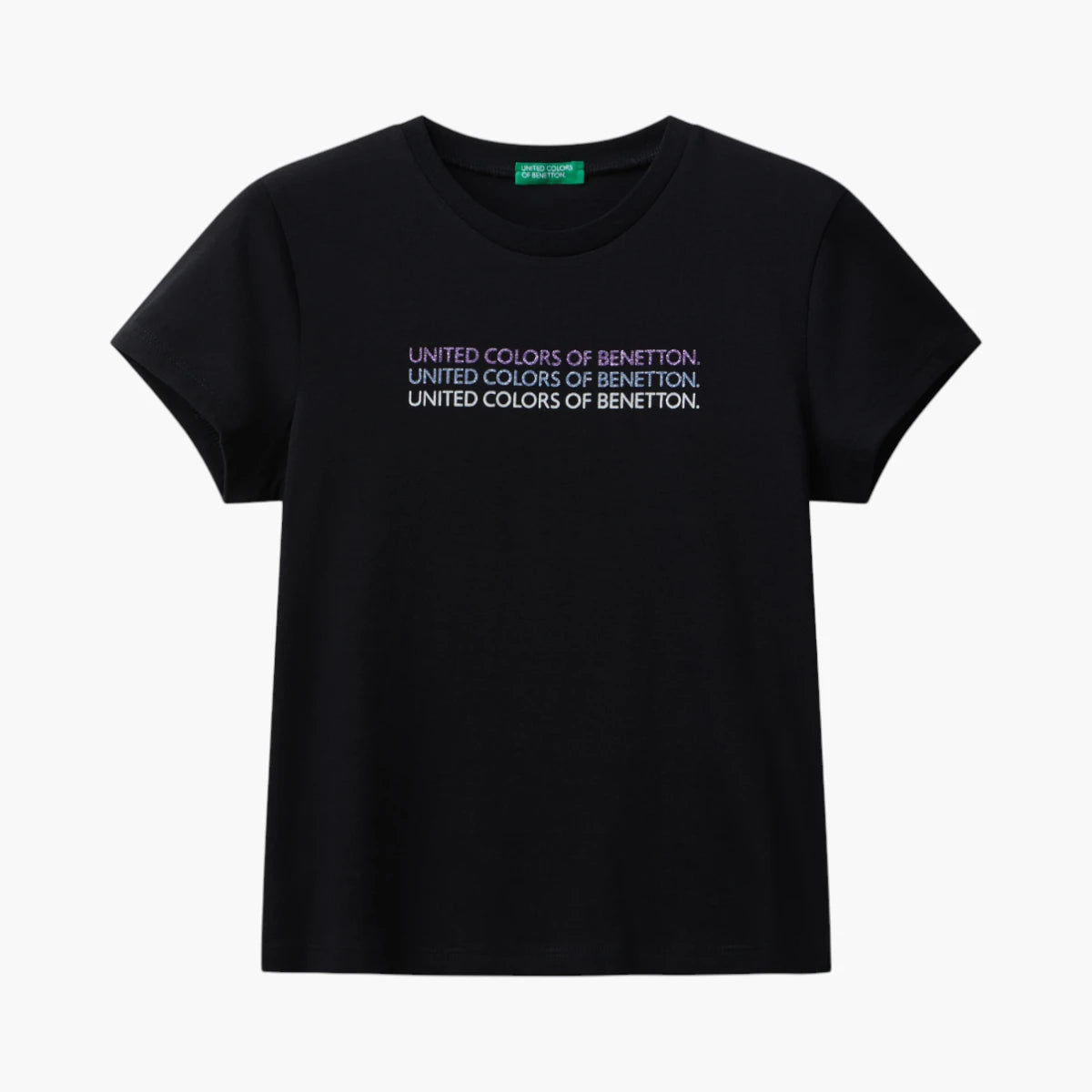 United Colors Of Benetton Girl Junior T-Shirt With Glittery Logo | LEVISONS
