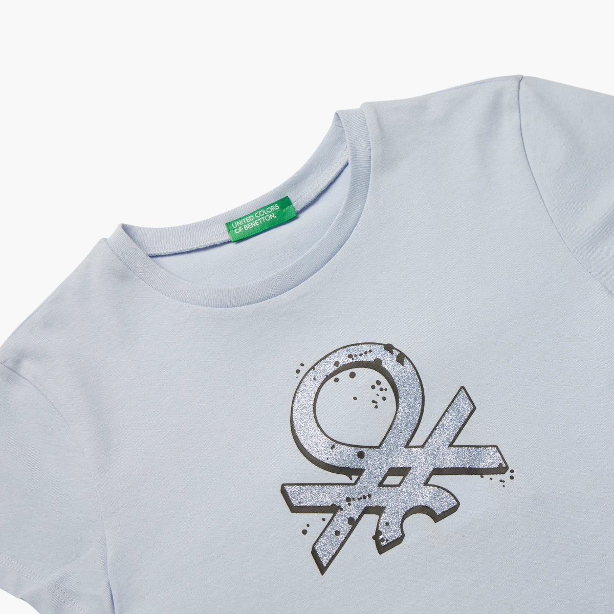 United Colors Of Benetton Girl Junior T-Shirt With Glittery Logo | LEVISONS