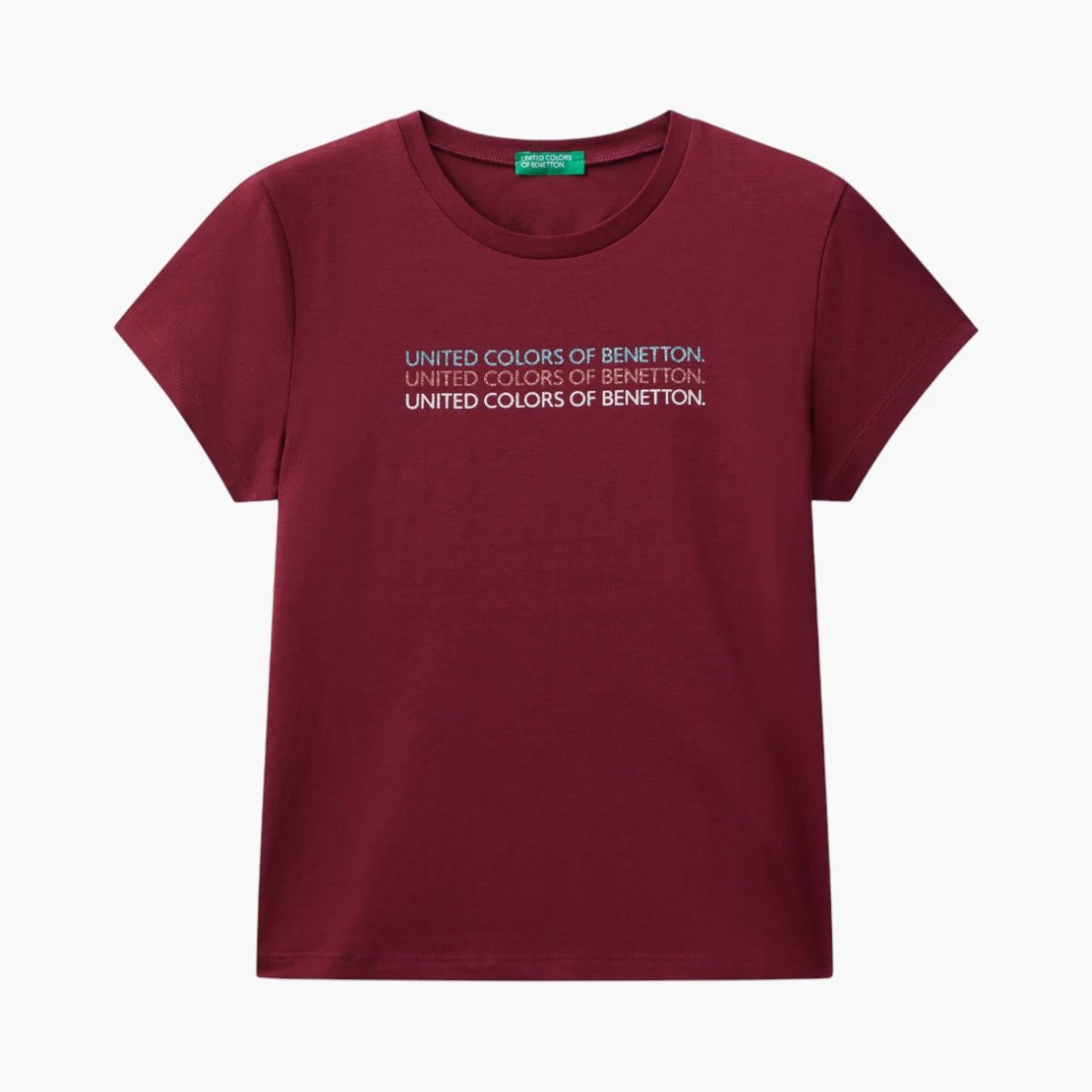 United Colors Of Benetton Girl Junior T-Shirt With Glittery Logo | LEVISONS