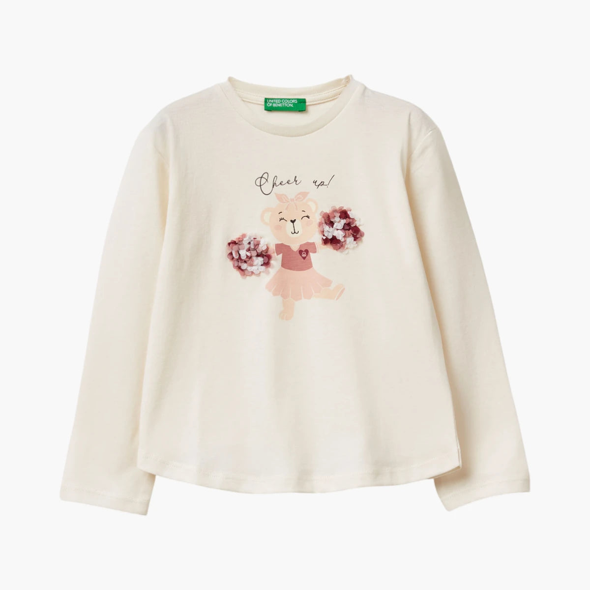 United Colors Of Benetton Girl Kid T-Shirt With Petal Effect Applique | LEVISONS