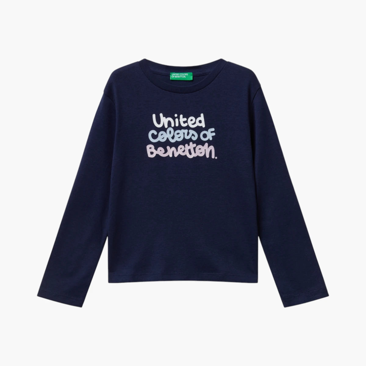 United Colors Of Benetton Girl Kid T-Shirt With Glittery Logo In Cotton | LEVISONS