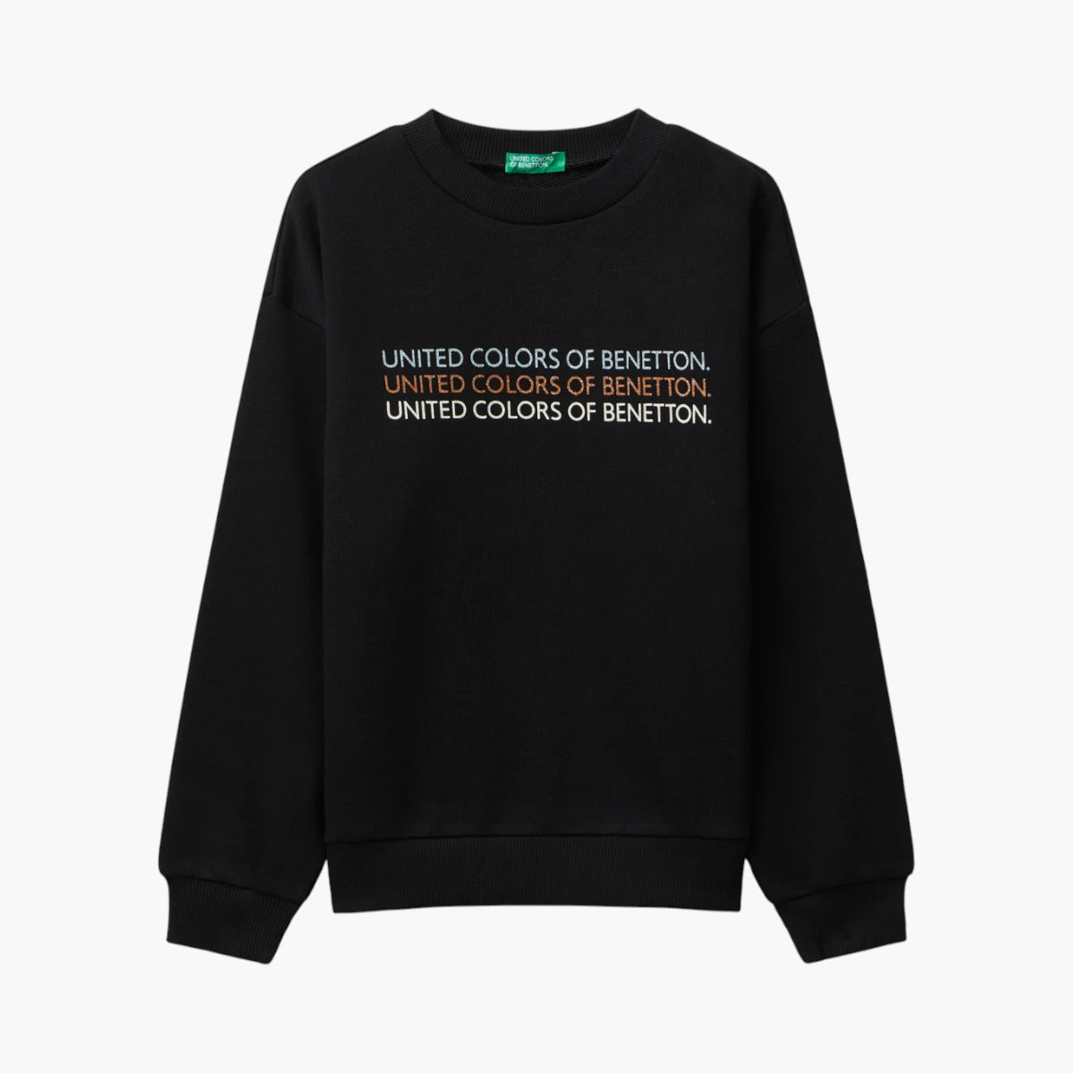 United Colors Of Benetton Girl Junior Sweatshirt With Glittery Logo Print | LEVISONS