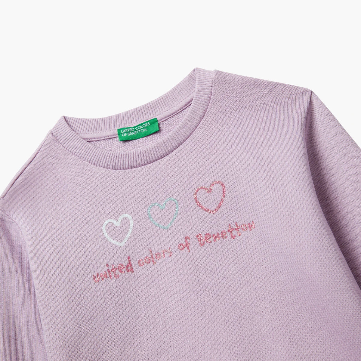 United Colors Of Benetton Girl Kid Sweatshirt With Glittery Print | LEVISONS