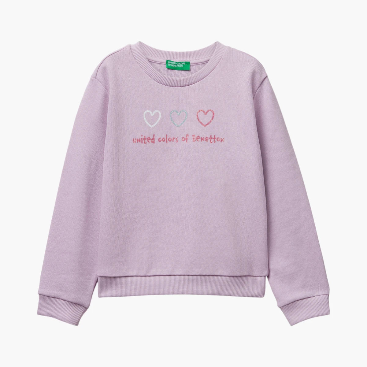 United Colors Of Benetton Girl Kid Sweatshirt With Glittery Print | LEVISONS