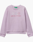 United Colors Of Benetton Girl Kid Sweatshirt With Glittery Print | LEVISONS