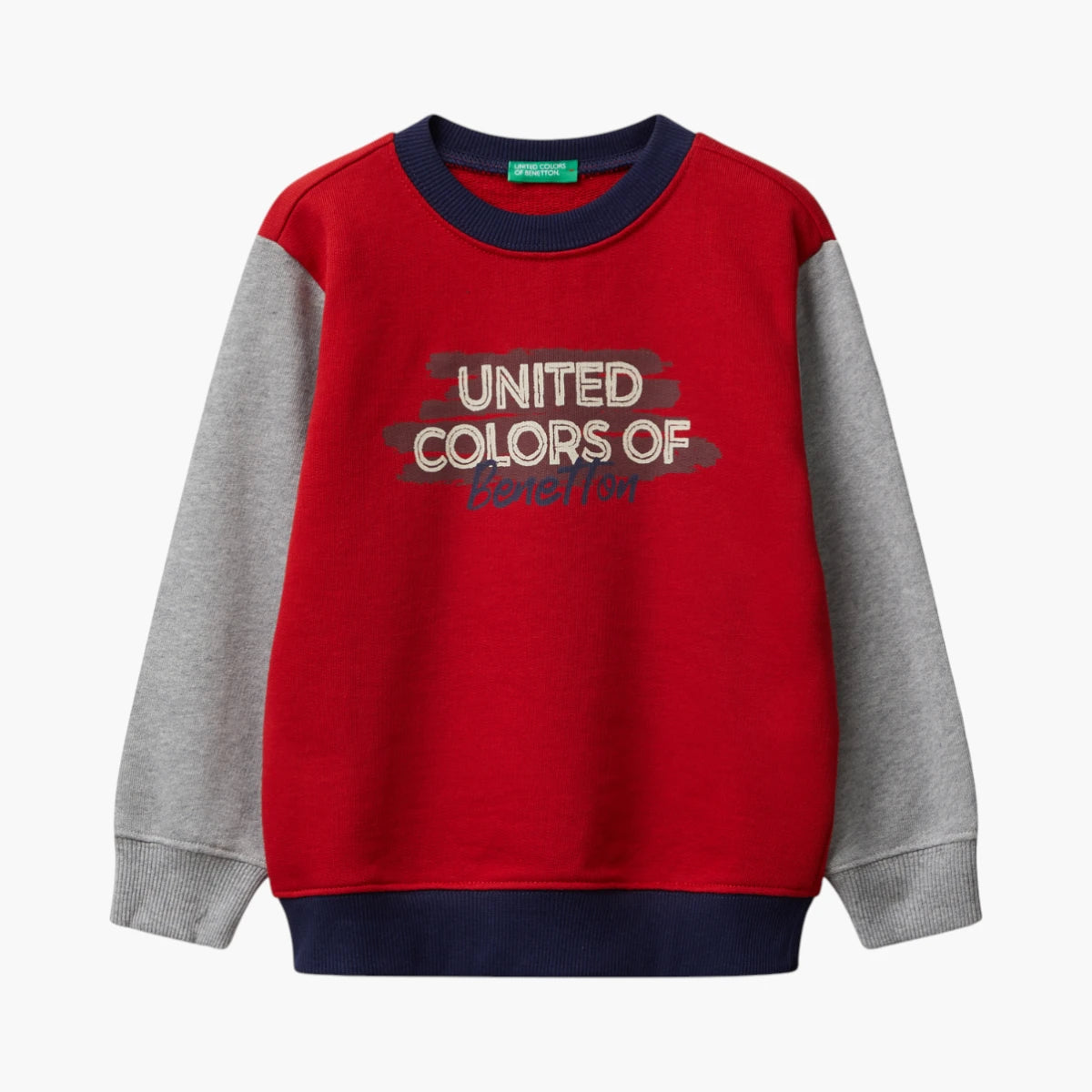 United Colors Of Benetton Boy Kid Regular Fit Sweatshirt With Print | LEVISONS