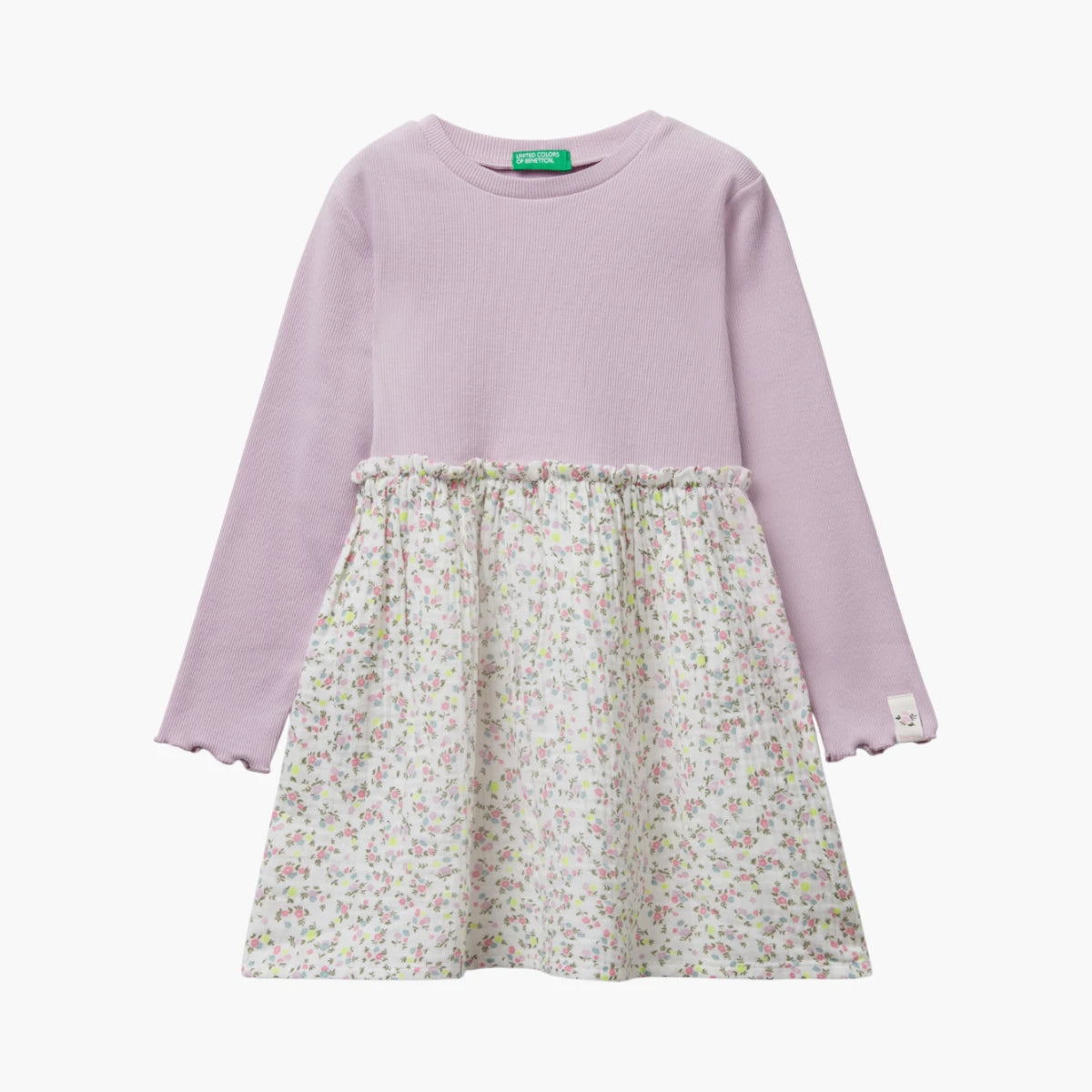 United Colors Of Benetton Girl Kid Long Sleeve Dress With Flowers | LEVISONS