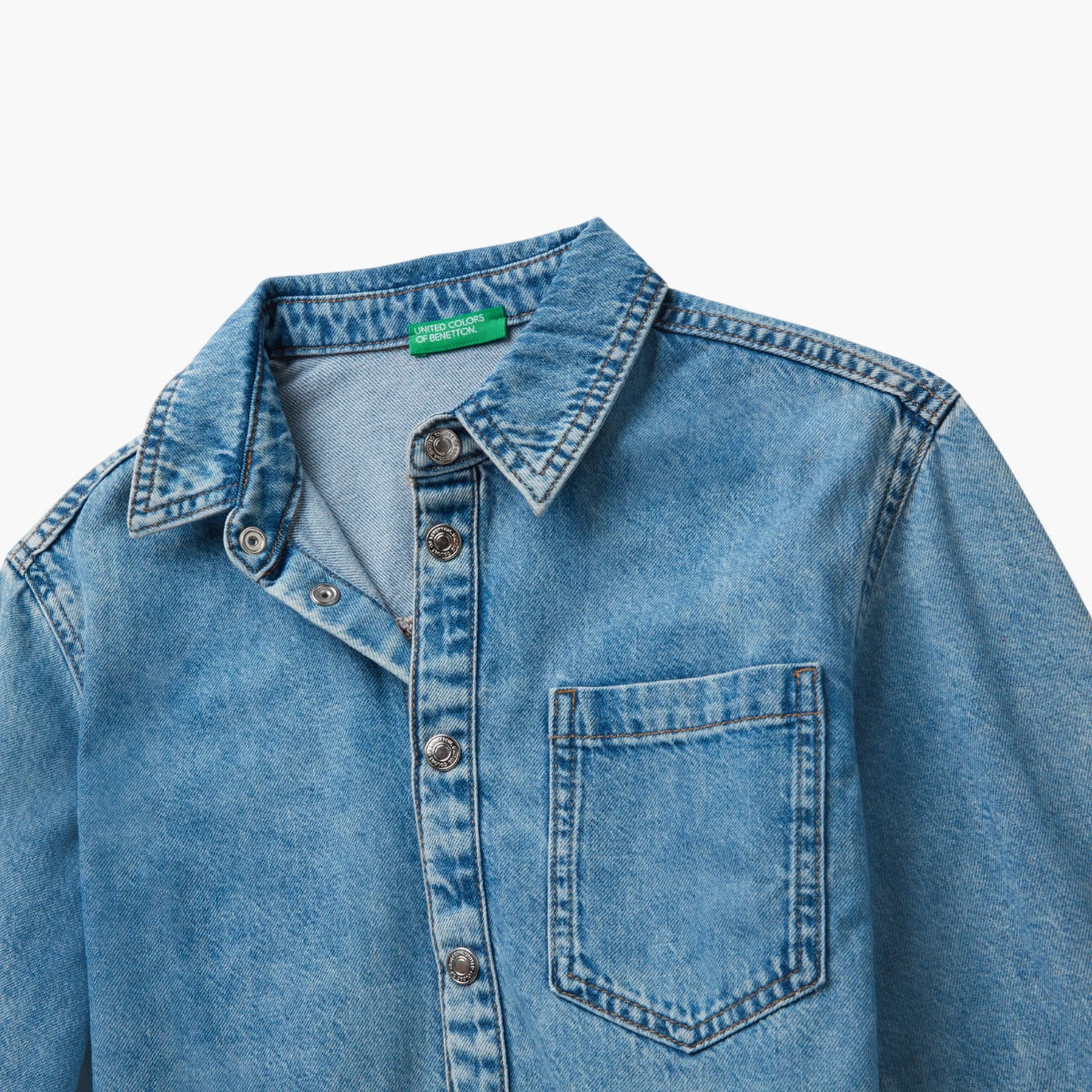 United Colors Of Benetton Girl Junior Denim Shirt | LEVISONS