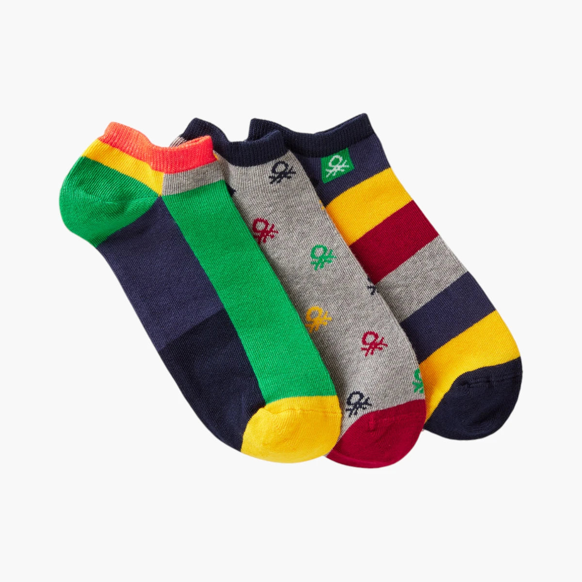 United Colors Of Benetton Unisex Three Pairs Of Stretch Cotton Blend Socks | LEVISONS