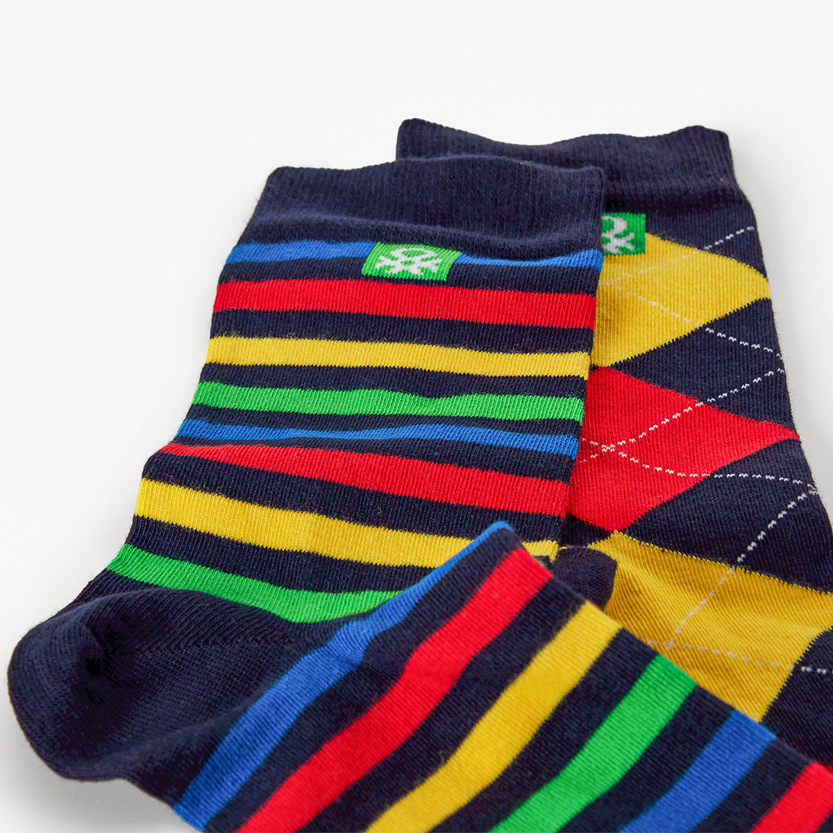 United Colors Of Benetton Unisex Two Pairs Of High Socks | LEVISONS