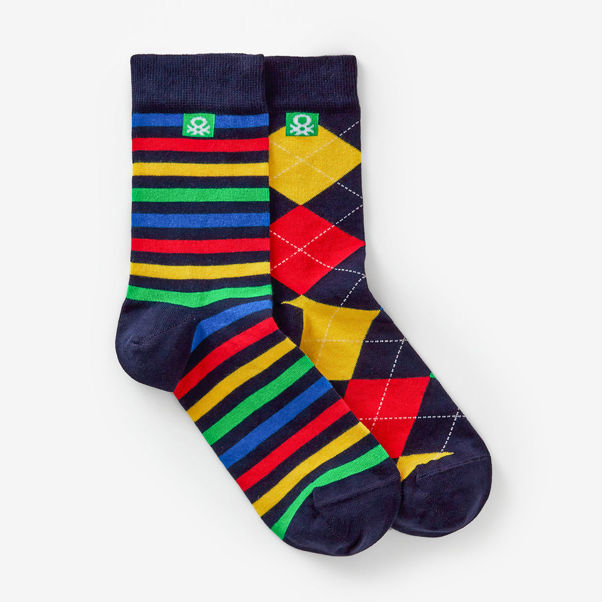 United Colors Of Benetton Unisex Two Pairs Of High Socks | LEVISONS