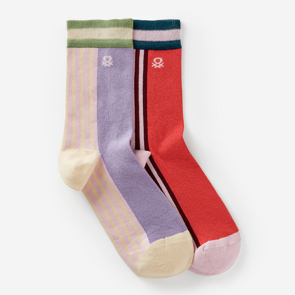 United Colors Of Benetton Unisex Two Pairs Of High Socks | LEVISONS