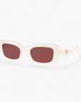 Coach C Hardware Narrow Rectangle Sunglasses | LEVISONS