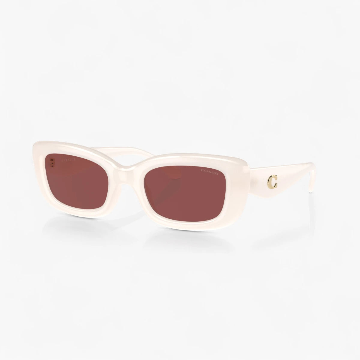 Coach C Hardware Narrow Rectangle Sunglasses | LEVISONS