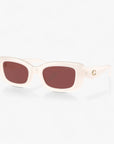 Coach C Hardware Narrow Rectangle Sunglasses | LEVISONS