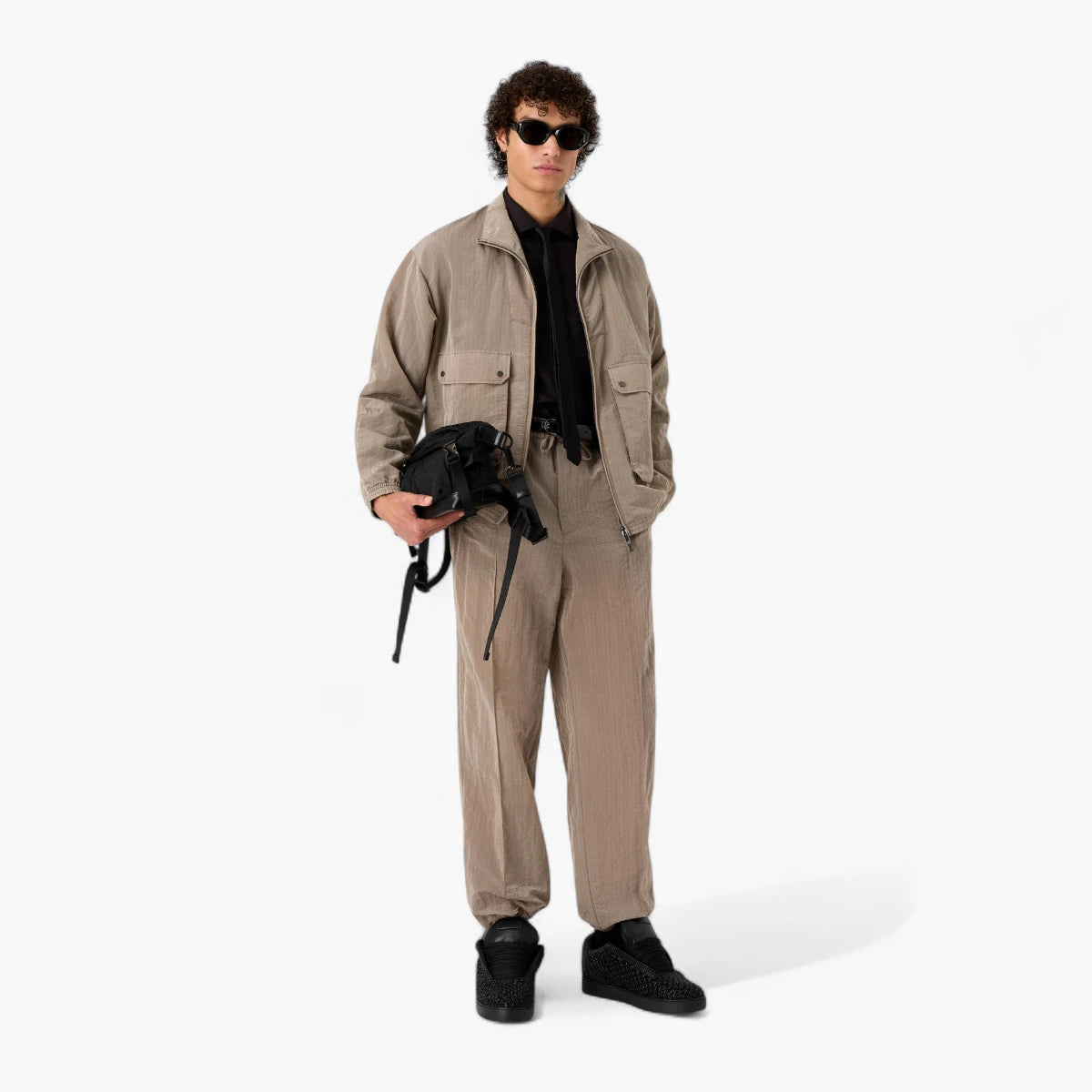 Emporio Armani All Over Logo Regular Fit Jacquard Shirt | LEVISONS
