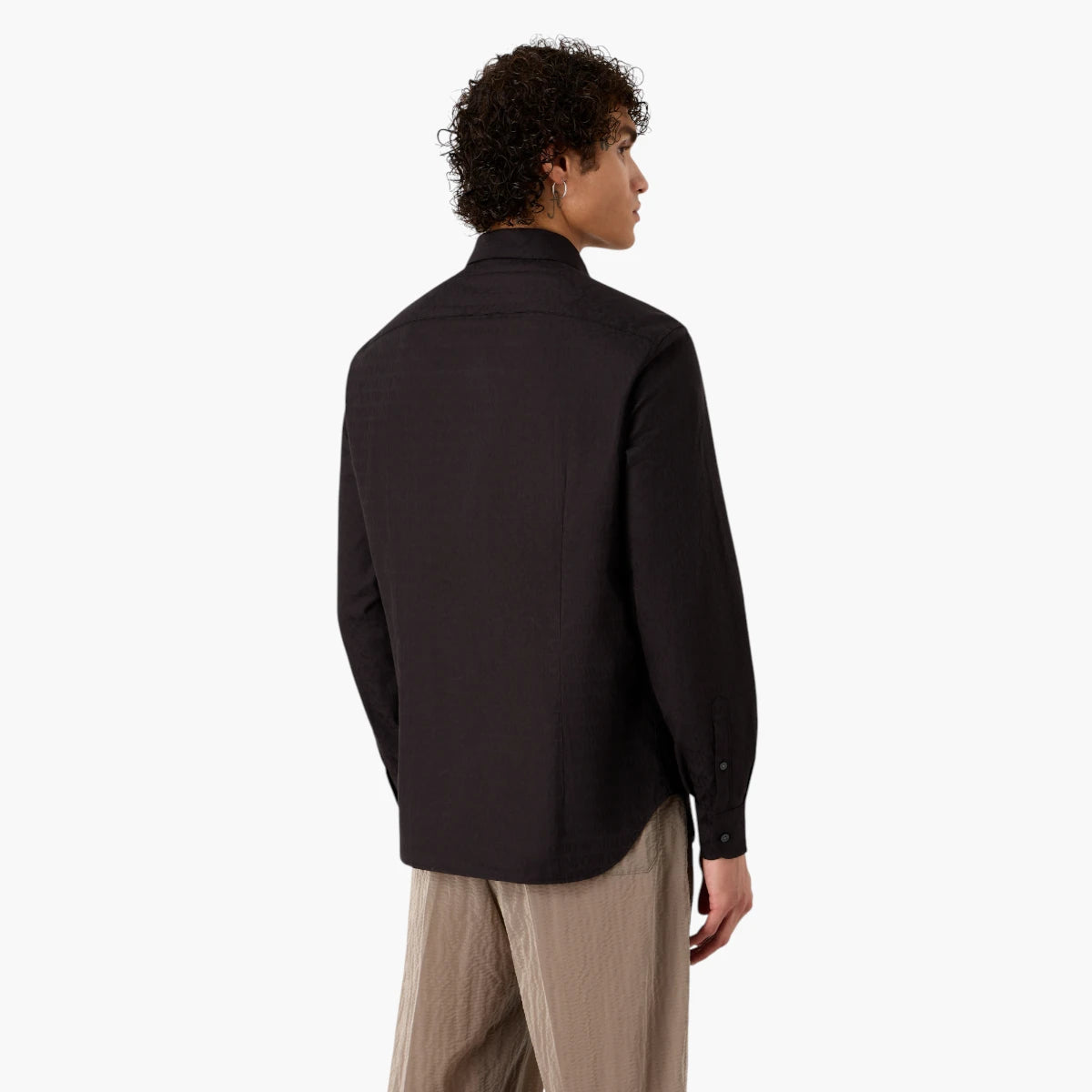 Emporio Armani All Over Logo Regular Fit Jacquard Shirt | LEVISONS