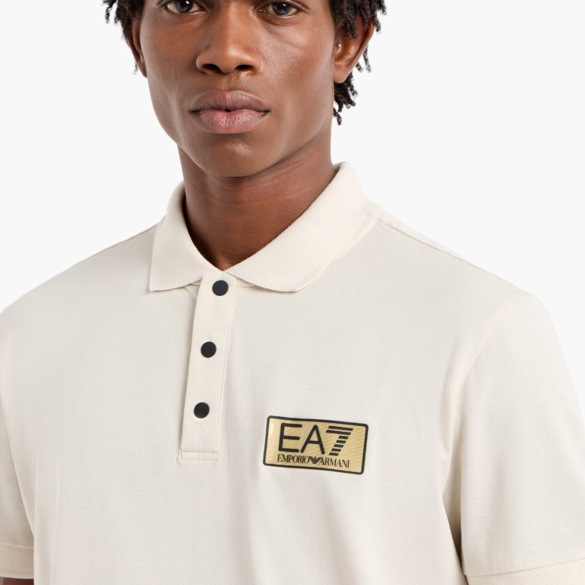 Emporio Armani Polo Shirts Gold Gold Label Cotton Polo Shirt