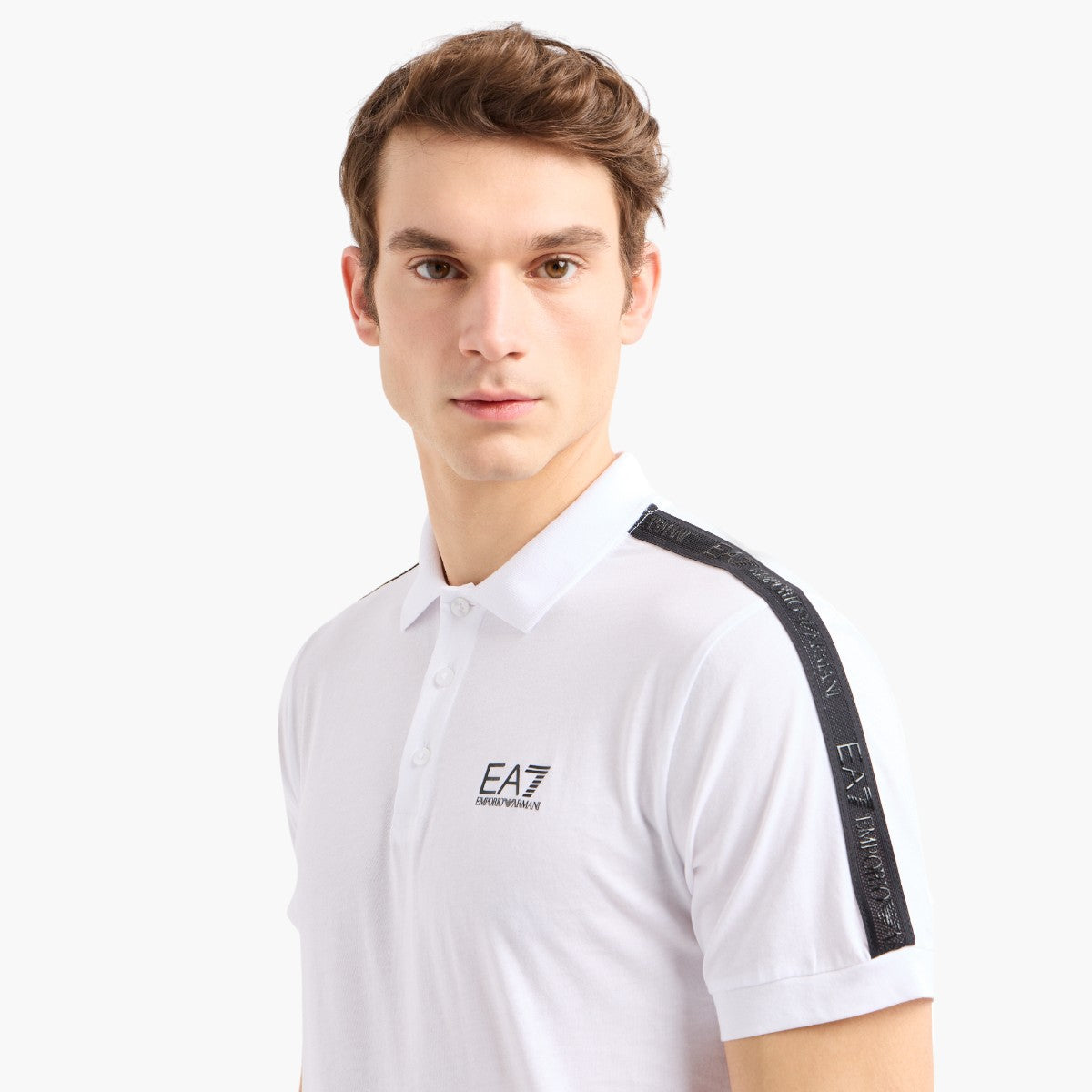 Ea7 Cotton Polo Shirt With Logo Tape | LEVISONS