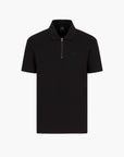 Armani Exchange Regular Fit Zip Up Cotton Polo Shirt | LEVISONS