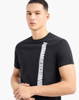 Armani Exchange Cotton T-Shirt With Vertical Branding | LEVISONS