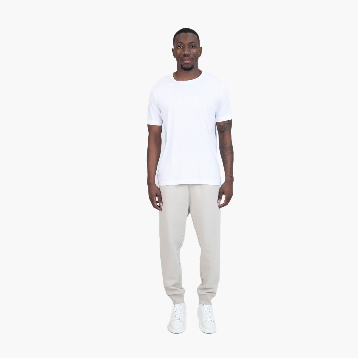 BOSS Green Stretch-Cotton Tracksuit Bottoms With Logo Print | LEVISONS