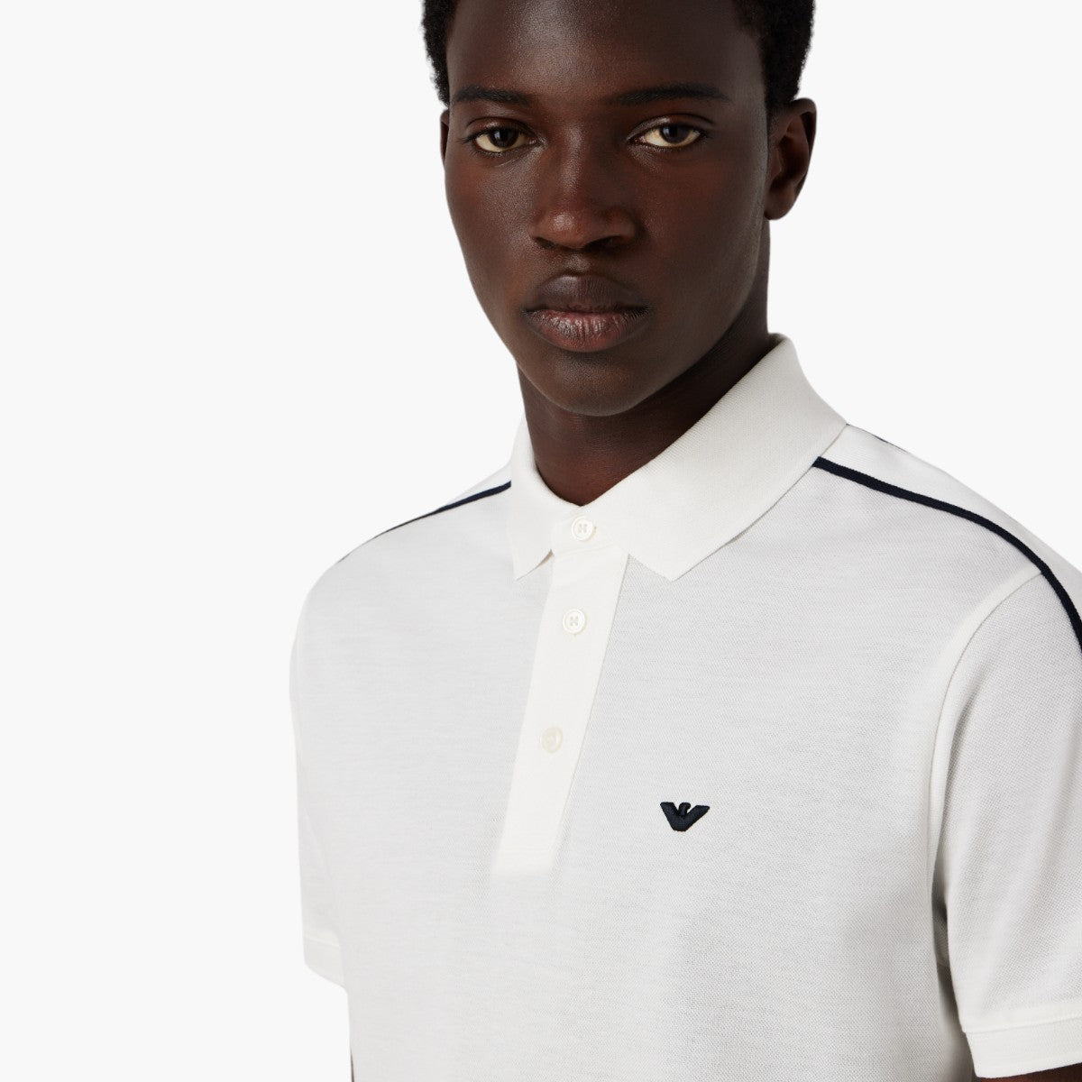 Emporio Armani Regular Fit Cotton Piqué Polo Shirt With Embroidered Logo | LEVISONS