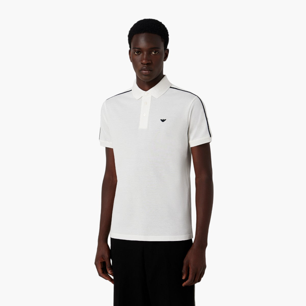 Emporio Armani Regular Fit Cotton Piqué Polo Shirt With Embroidered Logo | LEVISONS