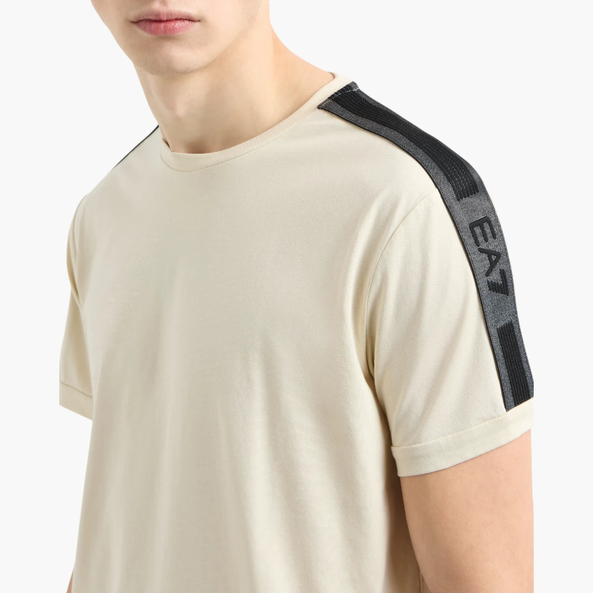 EA7 Regular Fit Logo Series Cotton Crewneck T-Shirt | LEVISONS