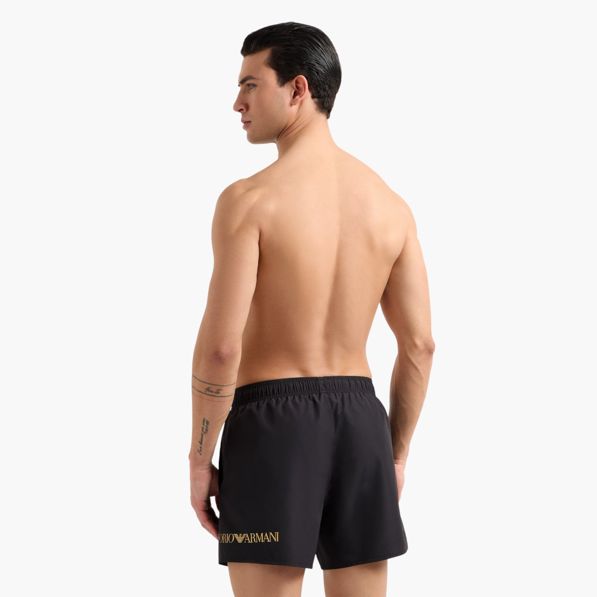 EA7 Swim Shorts With Gold Logo | LEVISONS