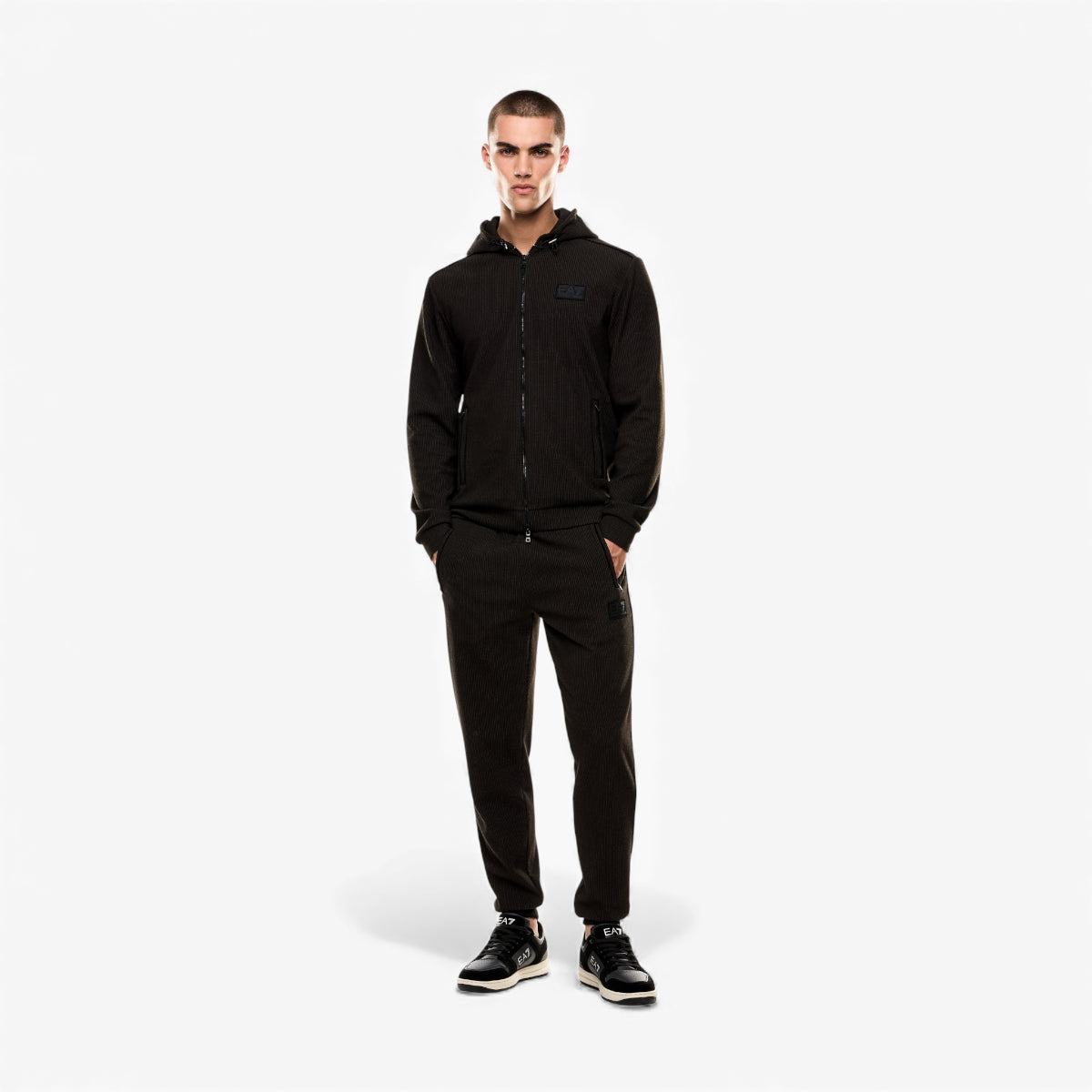 EA7 Lux Identity Regular Fit Zip Up Hoodie | LEVISONS