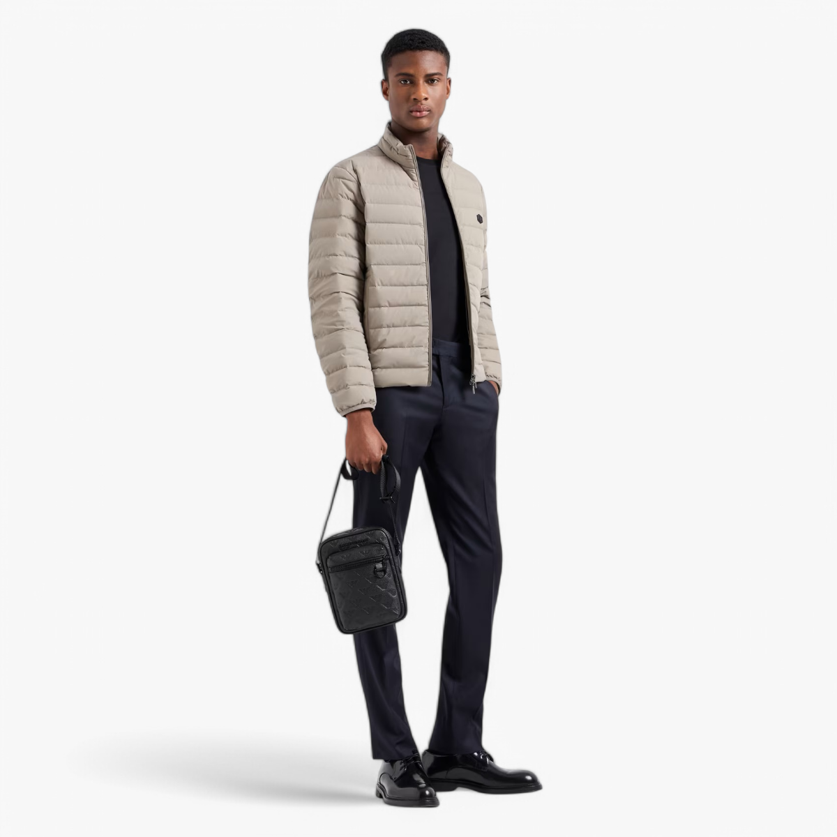 Emporio Armani Regular Fit Essentials Cotton Crewneck T-Shirt With Micro Logo Patch | LEVISONS