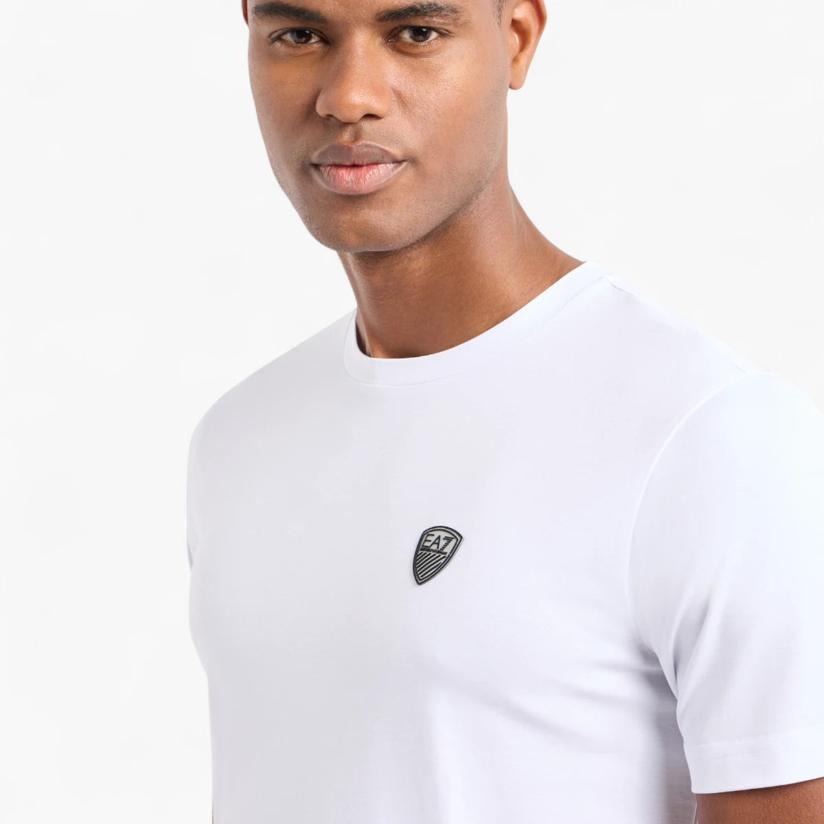 EA7 Slim Fit Premium Shield Crewneck T-Shirt | LEVISONS